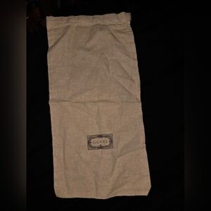 Gucci Beige Canvas Logo Dust Pouch